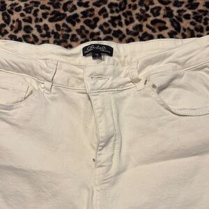 Charlie B white cropped Jeans. Size 14. No stains.